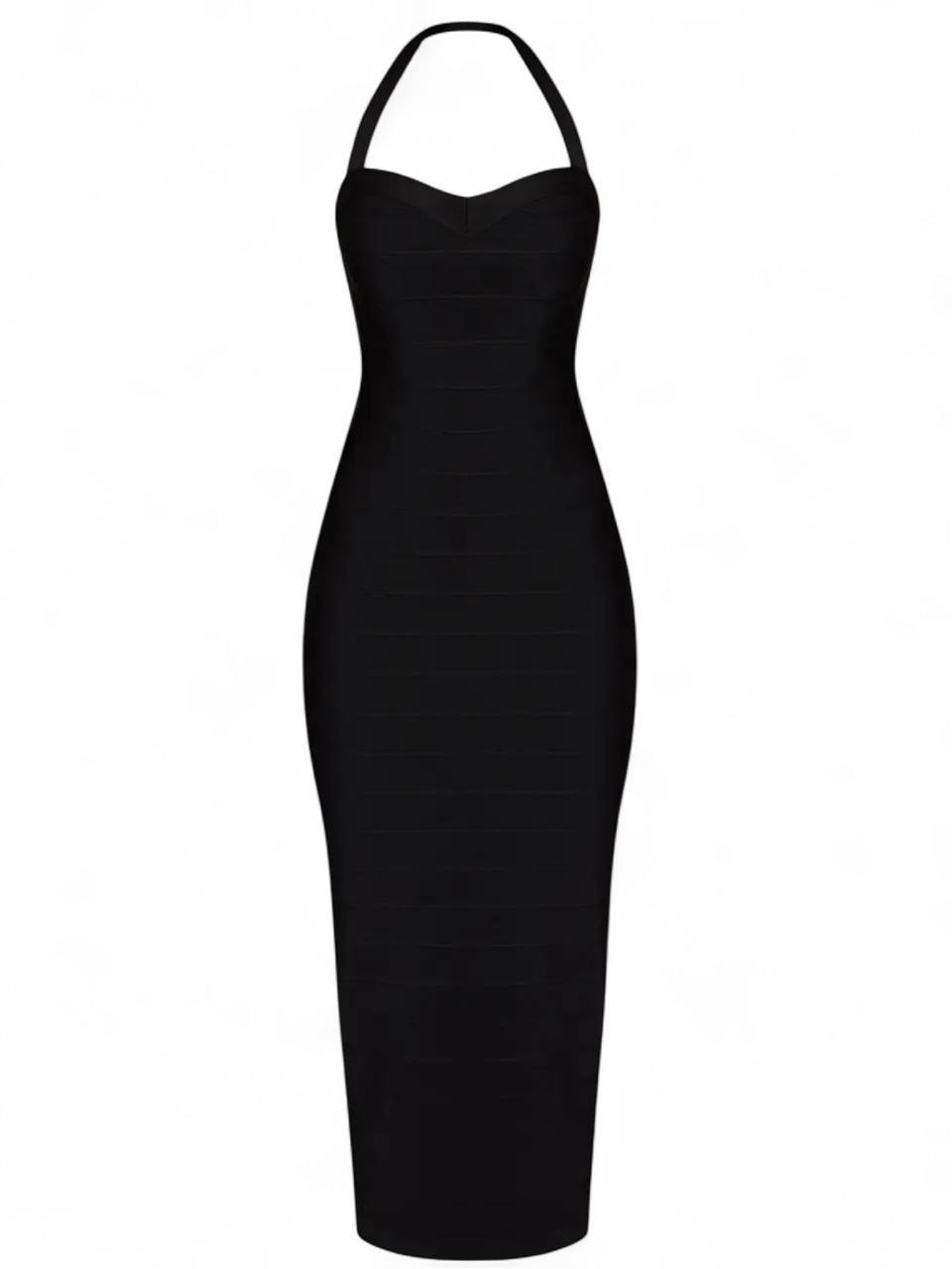 Prettylittlething Black Bandage Bodycon Maxi Dress